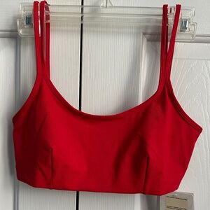 Fabletics Low Impact Cross-back Bra Size S in 'Heated Red'